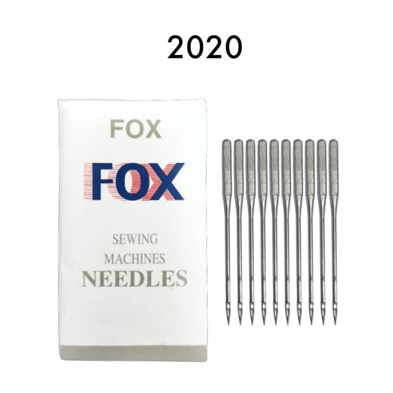 10 Agulha Maquina Costura Doméstica 2020 Nº9/11/12/13/14/16/18/21 c/10un. FOX