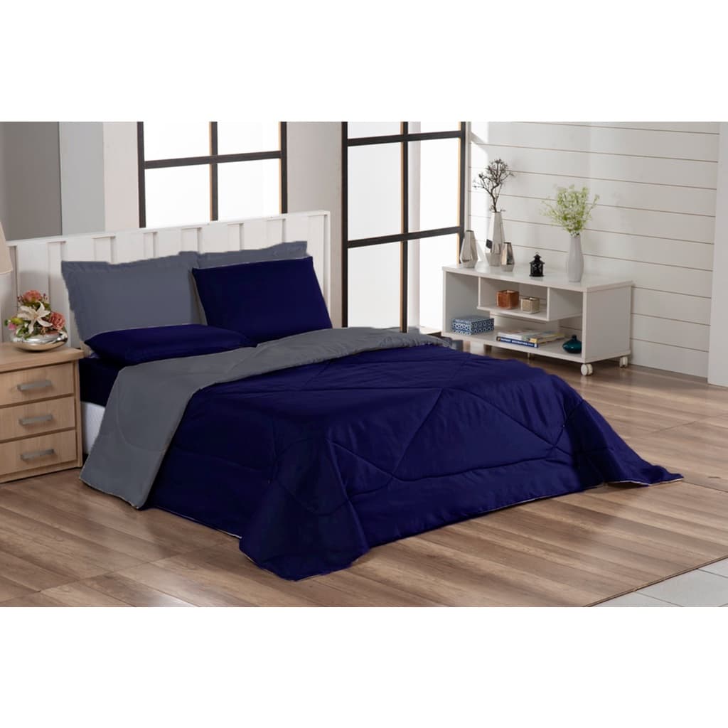 Kit Ternura Casal Queen Edredom + Jogo Fronhas Roupa De Cama