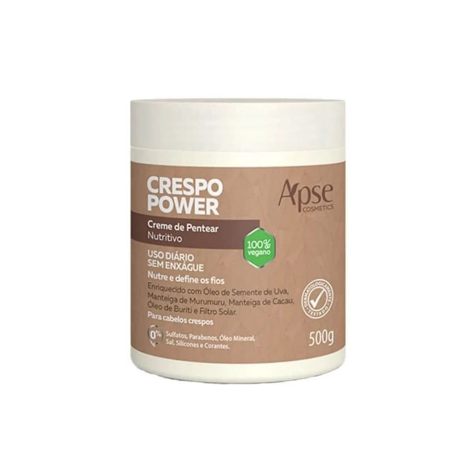 Creme De Pentear Crespo Power Nutritiva 500g - Apse Vegano
