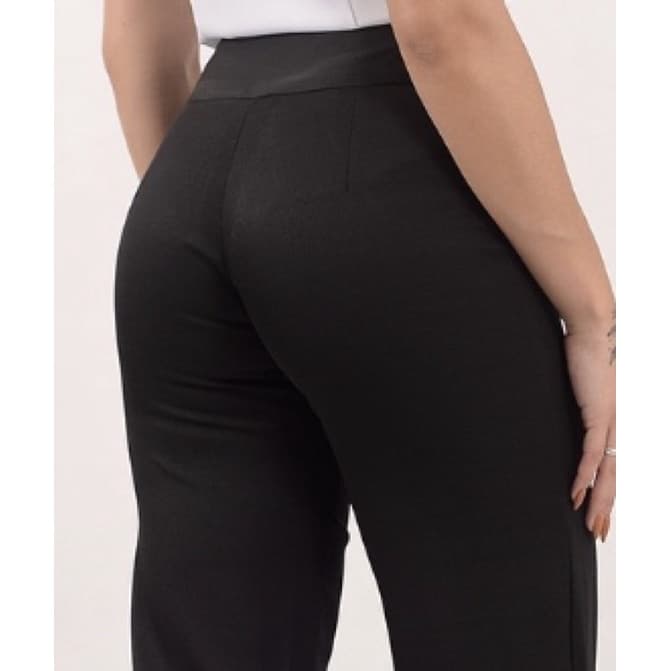 Calça social feminina uniforme  preta com elastano recepcionista. Direto da Fábrica