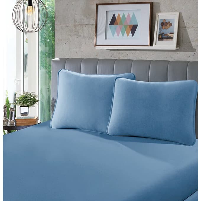 Lençol de Cama Queen Malha 100% Algodão