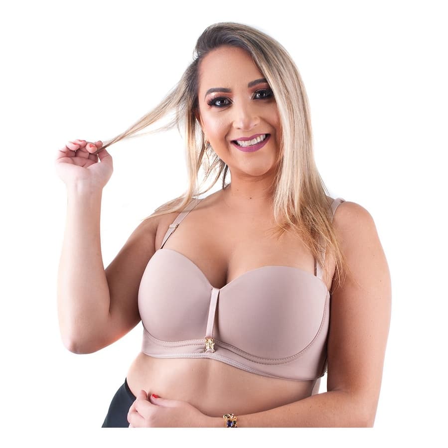 Sutiã Tomara Que Caia Plus Size Reforçado Alça Removível