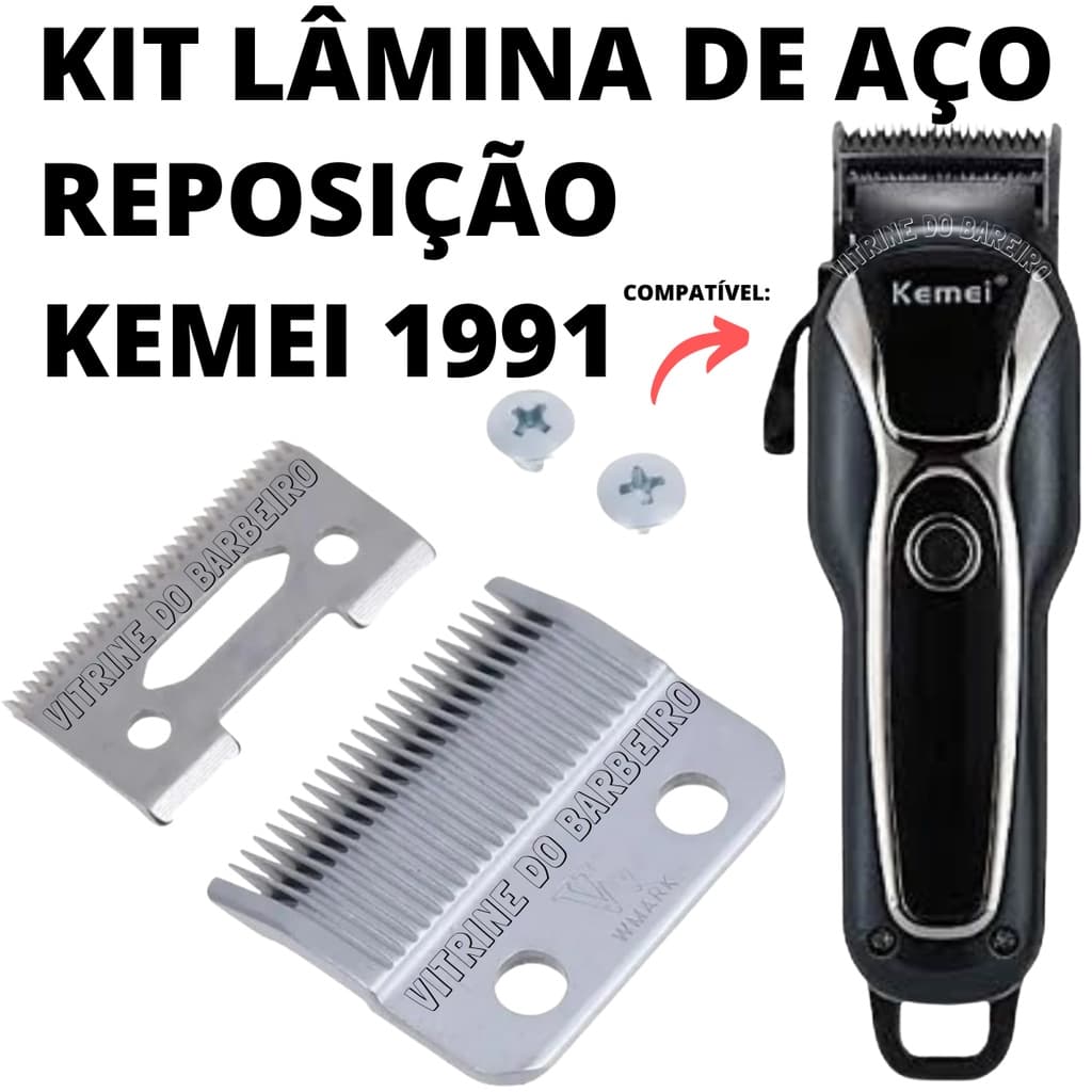 Kit Reposição Lâmina De Aço Para Máquina Tosa Pet 1991