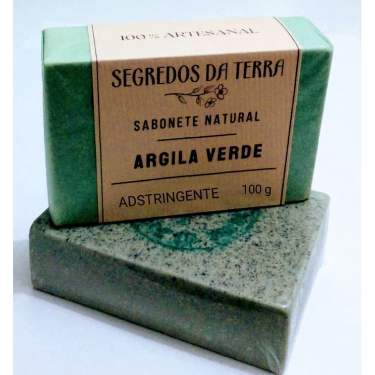 Sabonete de Argila Verde, Adstringente, Detox, Pele oleosa