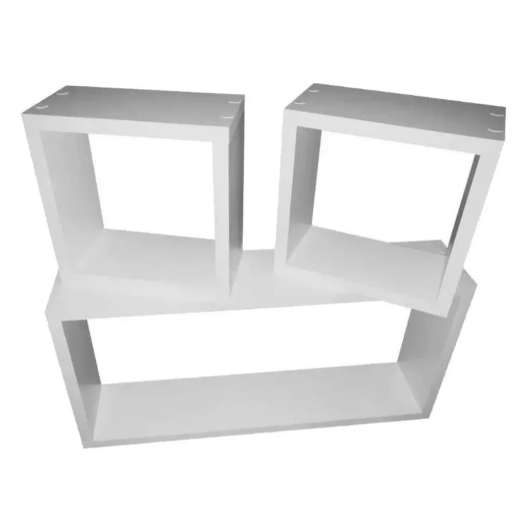 Kit 3 Nichos Mdf Branco Decoração Sala Quarto Banheiro