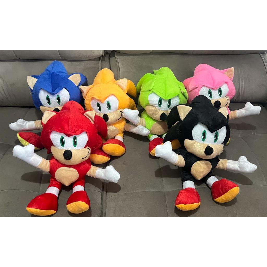 ursinho De Pelúcia Do Sonic Personagem antialérgico 45cm