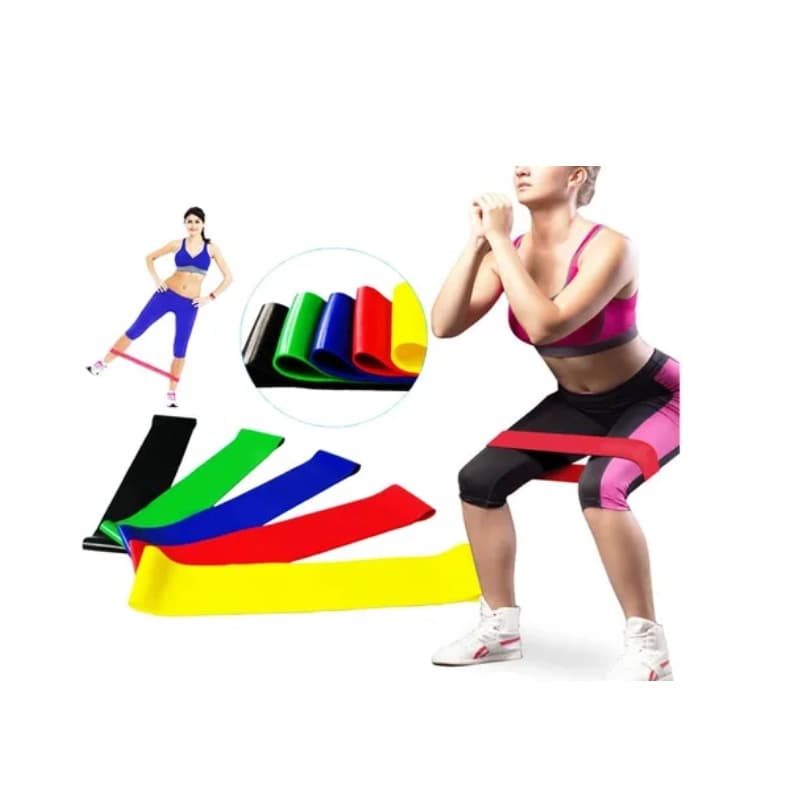 LIQUIDAÇÃO IMPERDIVEL faixa elástica para exercício Kit 5 Mini Band Faixas Elásticas Treino Crossfit Top