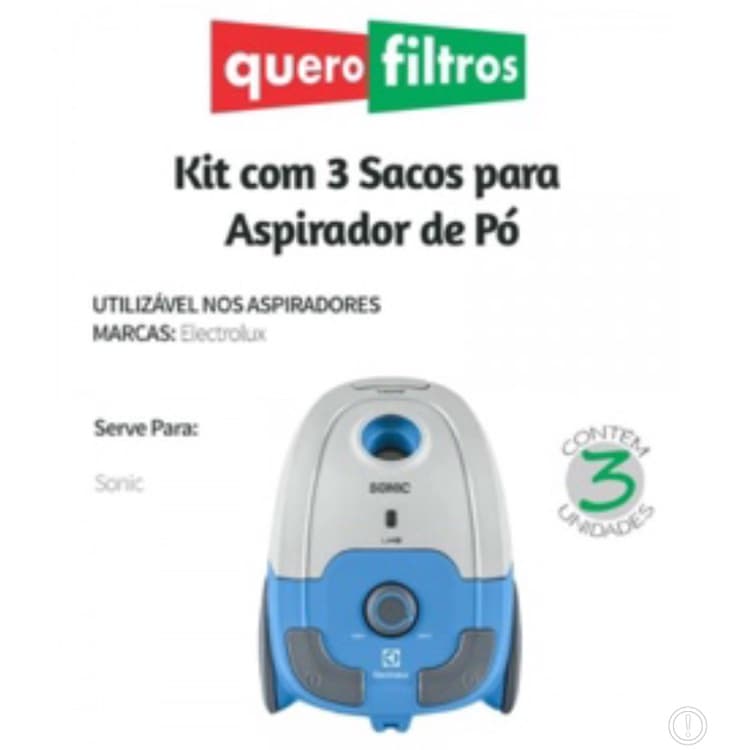 Saco Filtro Para Aspirador De Pó Electrolux Sonic