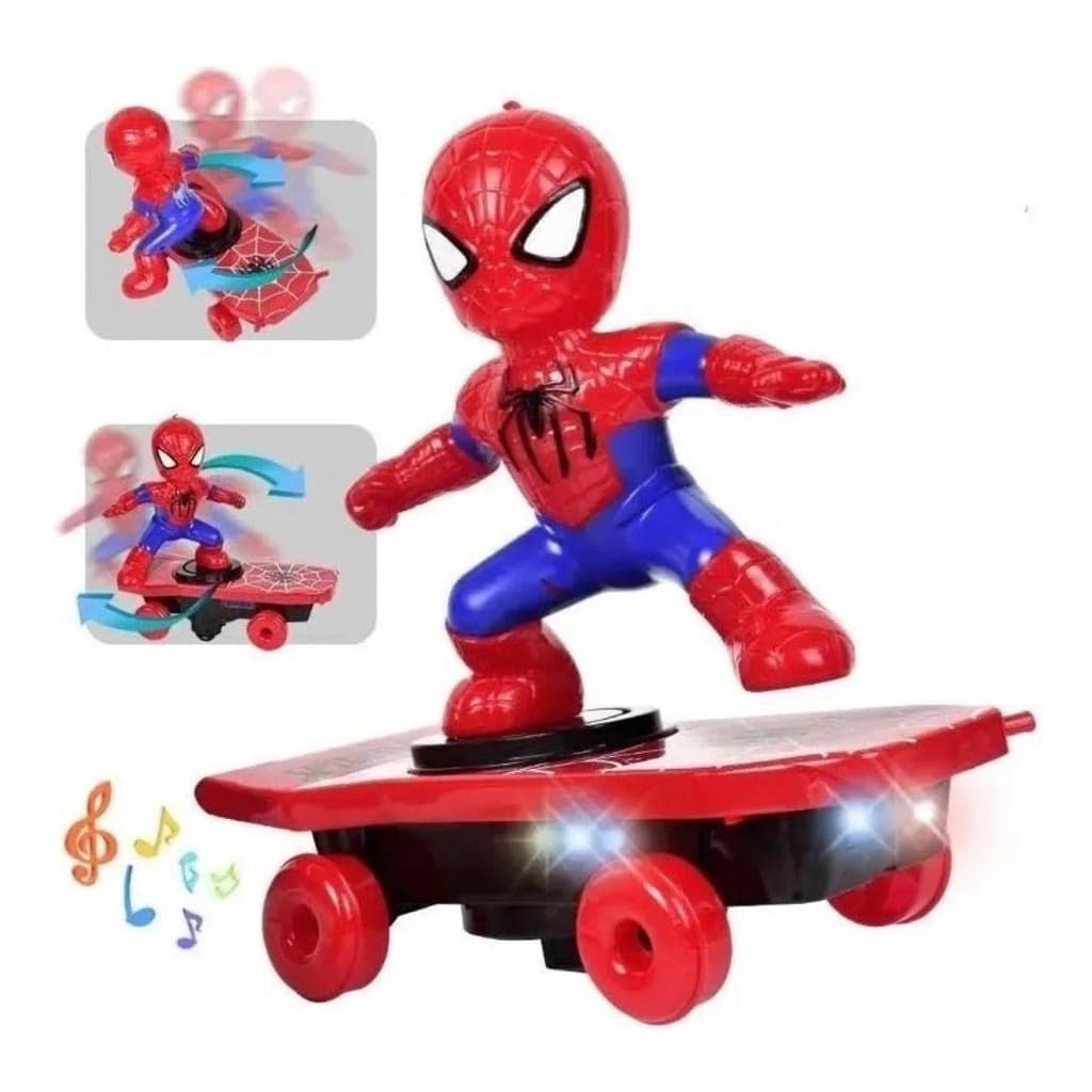 Homem Aranha Hulk Homem de Ferro Capitão América de skate Elétrico Com Luz E Música