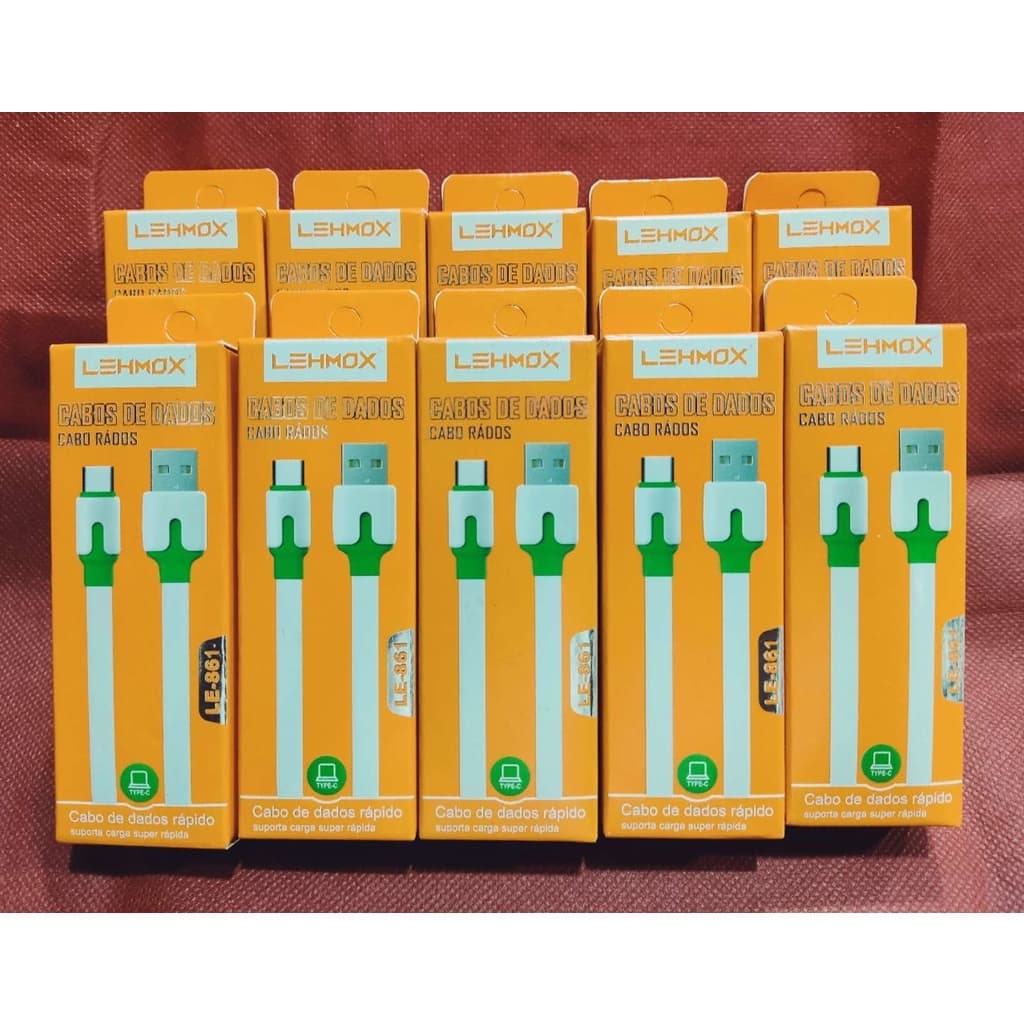 kit 10 Cabo para celular Tipo C  Le-861/388/al-305/tipo c/le-2097-tc
