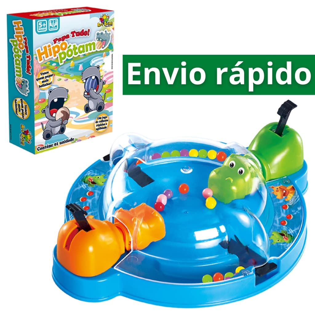 Jogo de Tabuleiro Infantil Hipopótamo Comilão Joguinho
