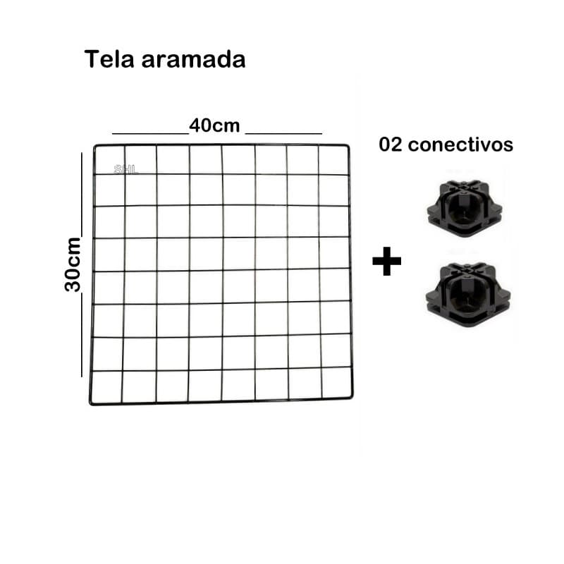 Tela Aramada Para Montar Cercado Pet - Acompanha Conectivo Universal