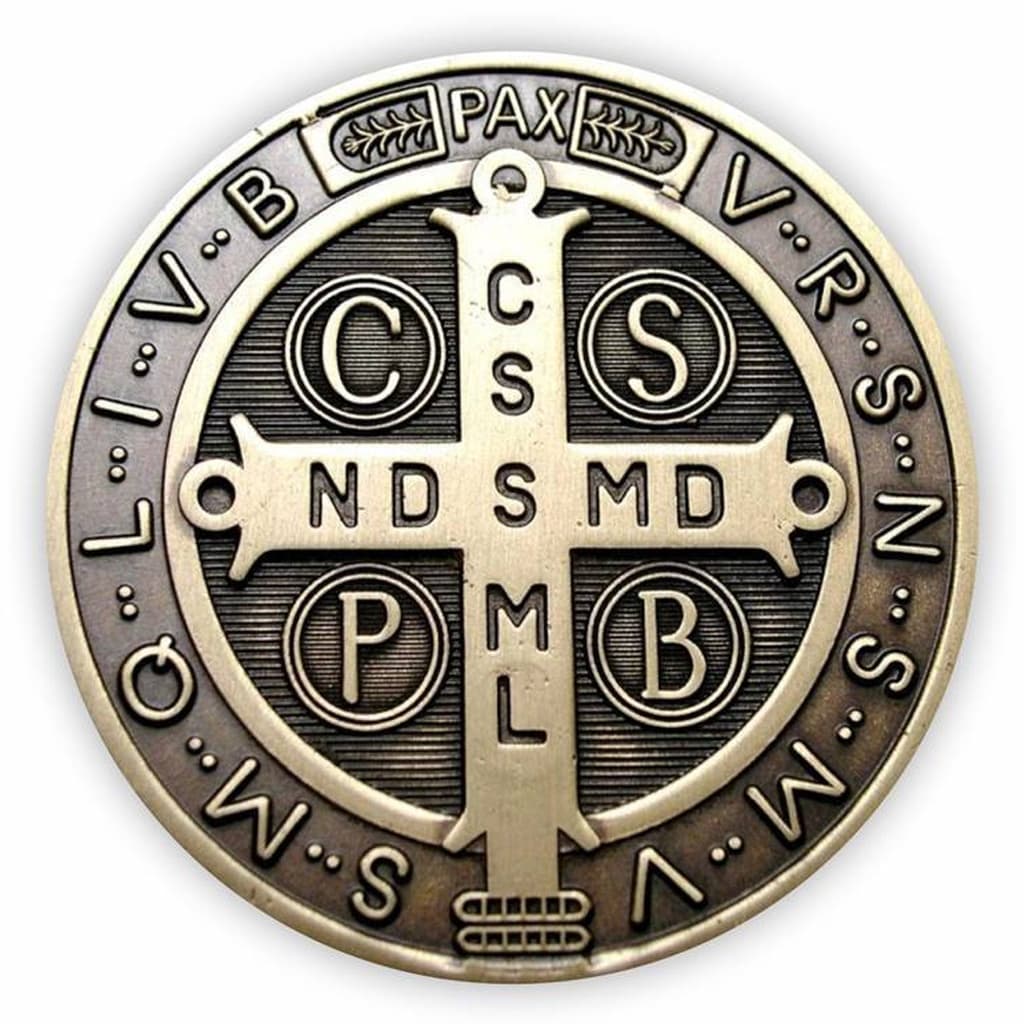Adesivo Automotivo Medalha De São Bento Resinado 10 Cm
