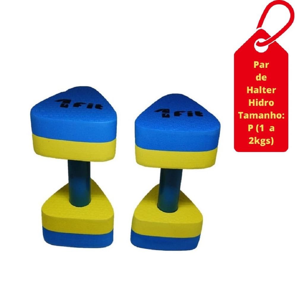 Halter Hidroginástica Natação EVA Par de Halter Vários Tamanhos 1 Fit
