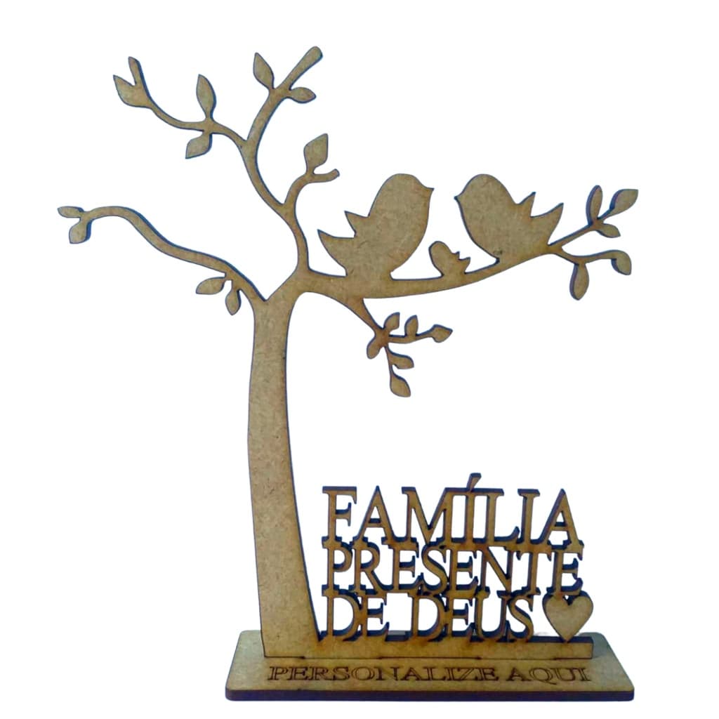 10 Lembrancinhas Família Presente De Deus Personalizada 15cm