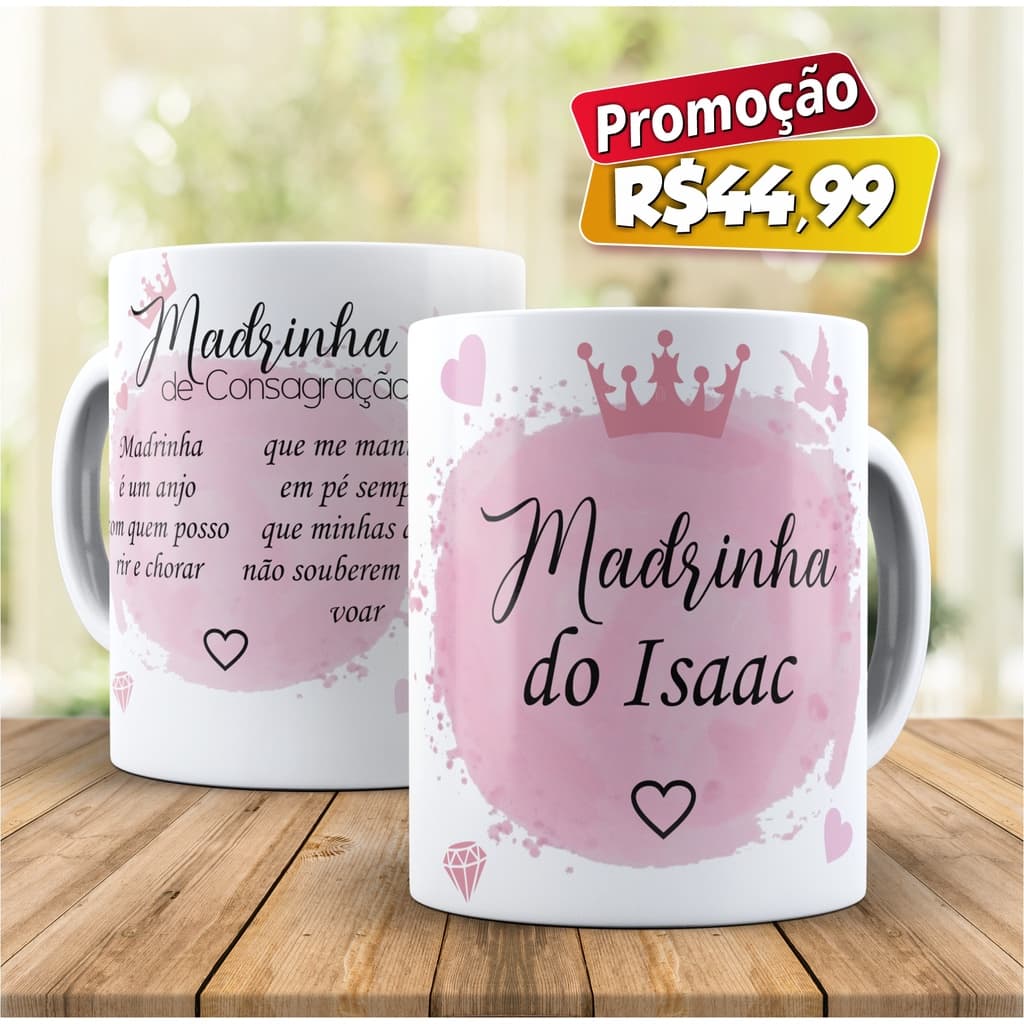 Kit 2 Canecas Dindo e Dinda com nome, frase Personalizada