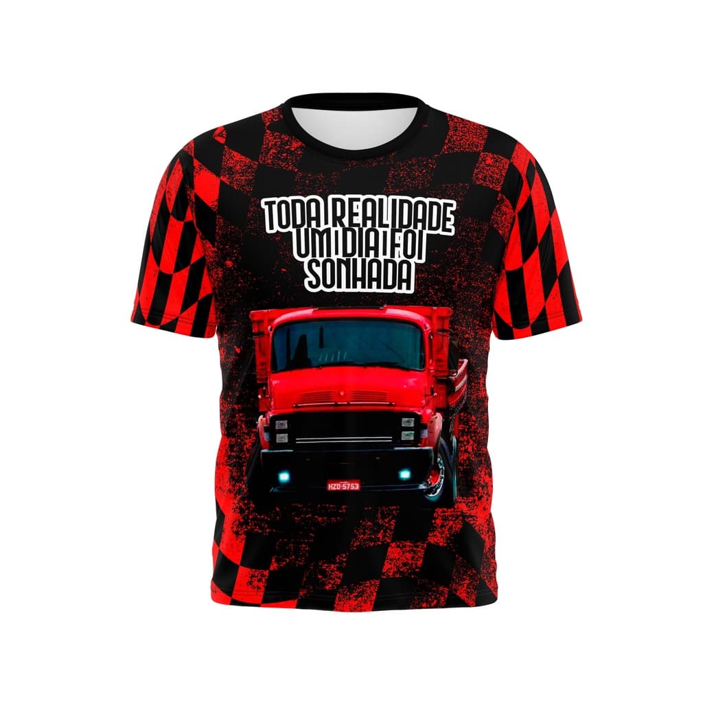 camisa camiseta caminhão Mercedes cara preta caminhoneiro