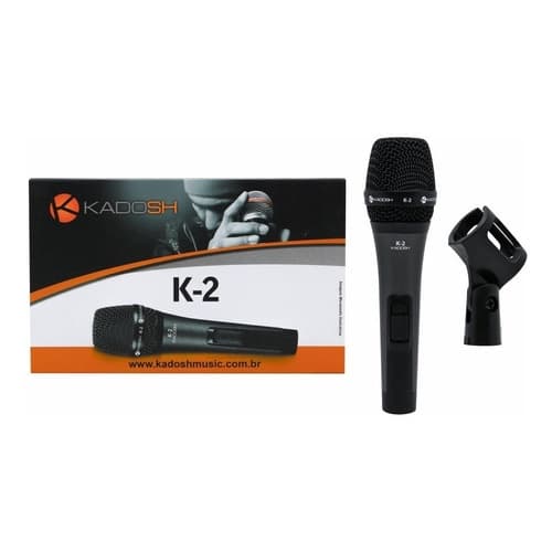Microfone Dinâmico Kadosh K2 De Mão Com Bag e Cachimbo