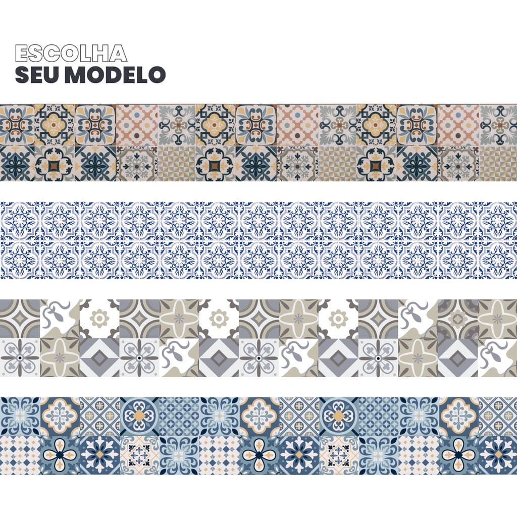 Faixa Adesiva Decorativa Vinil 100 X 15 cm Decoração Papel de Parede Cozinha