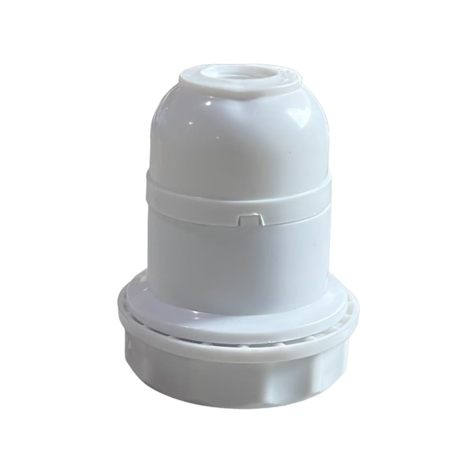 Soquete E27 Coluna para Abajur Branco