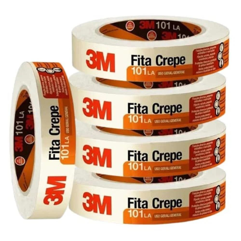 Fita Crepe Uso Geral Branca 18X50 / 24x50 / 48X50 3M Fita Para Pintura Fita De Pintura Fina Media Grossa