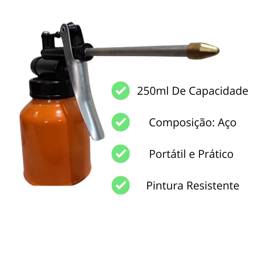 Almotolia Lubrificação Óleo Engraxadeira Gatilho 250ml
