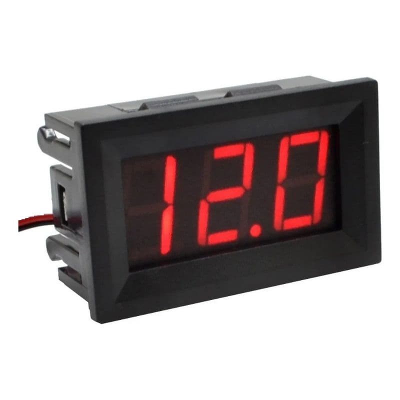 Voltimetro Digital Vermelho Som Automotivo 12v