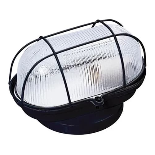 Luminária Arandela Tartaruga Externa Com Grade - Preta / Branca