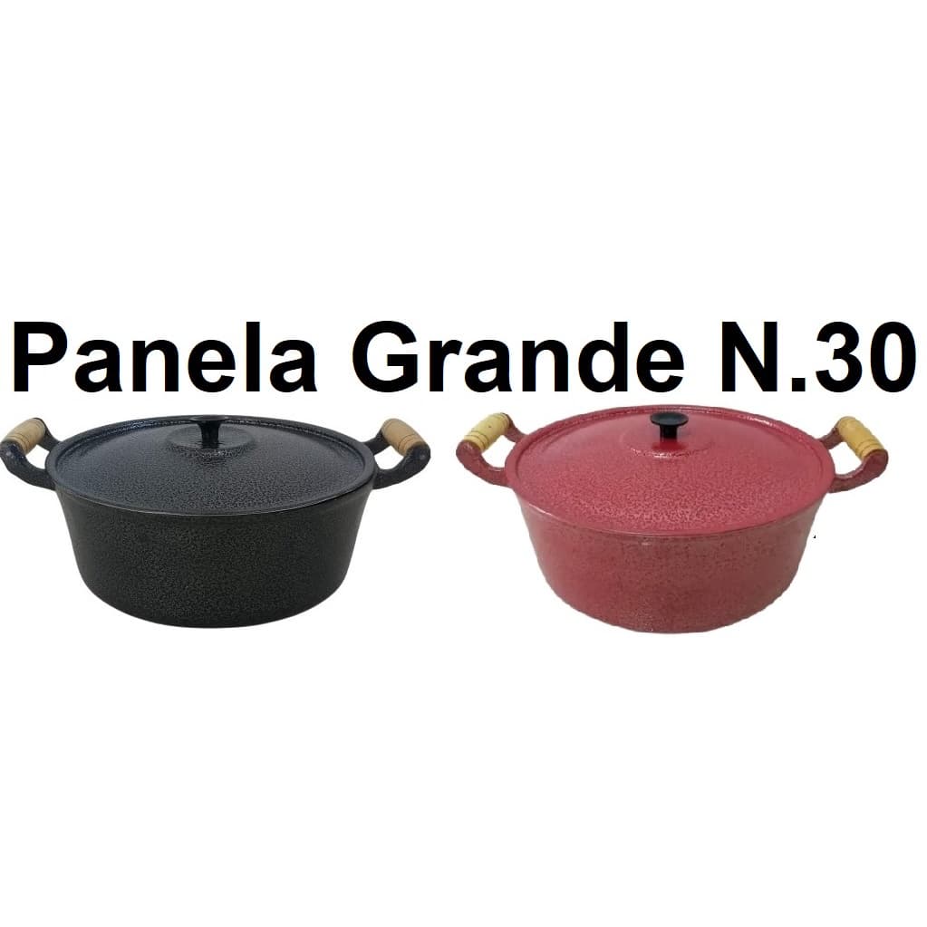 Panela de Alumínio Fundido Batido Grande, n.26, 28 ou 30, Grossa e Resistente Caçarolas Com Tampa Leve varias cores.