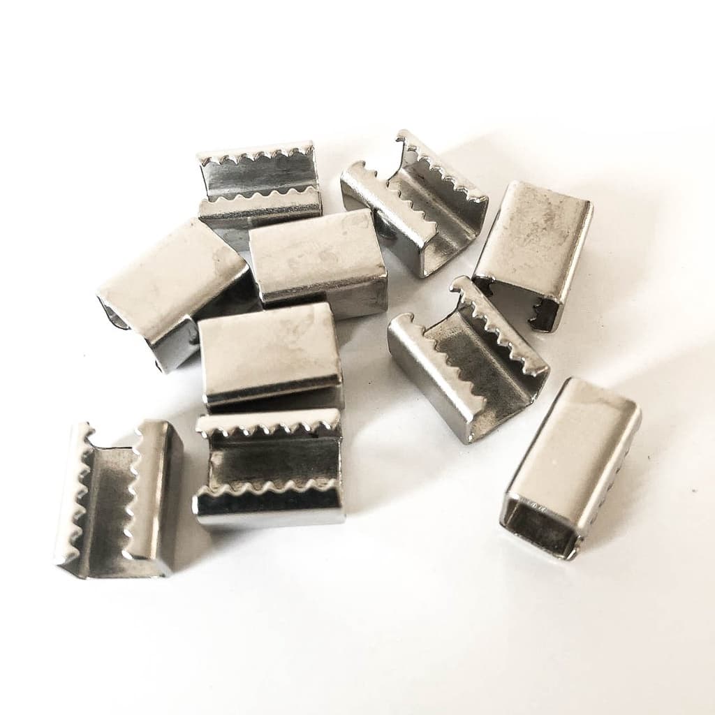 5.000 Chapinhas Dentada Garra Para Cordão De 9mm Fixador