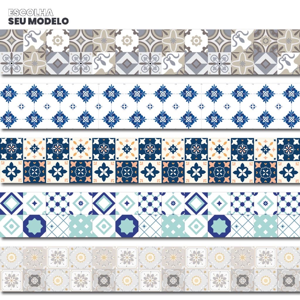 Faixa Decorativa Cozinha Pia Azulejo Português Retrô