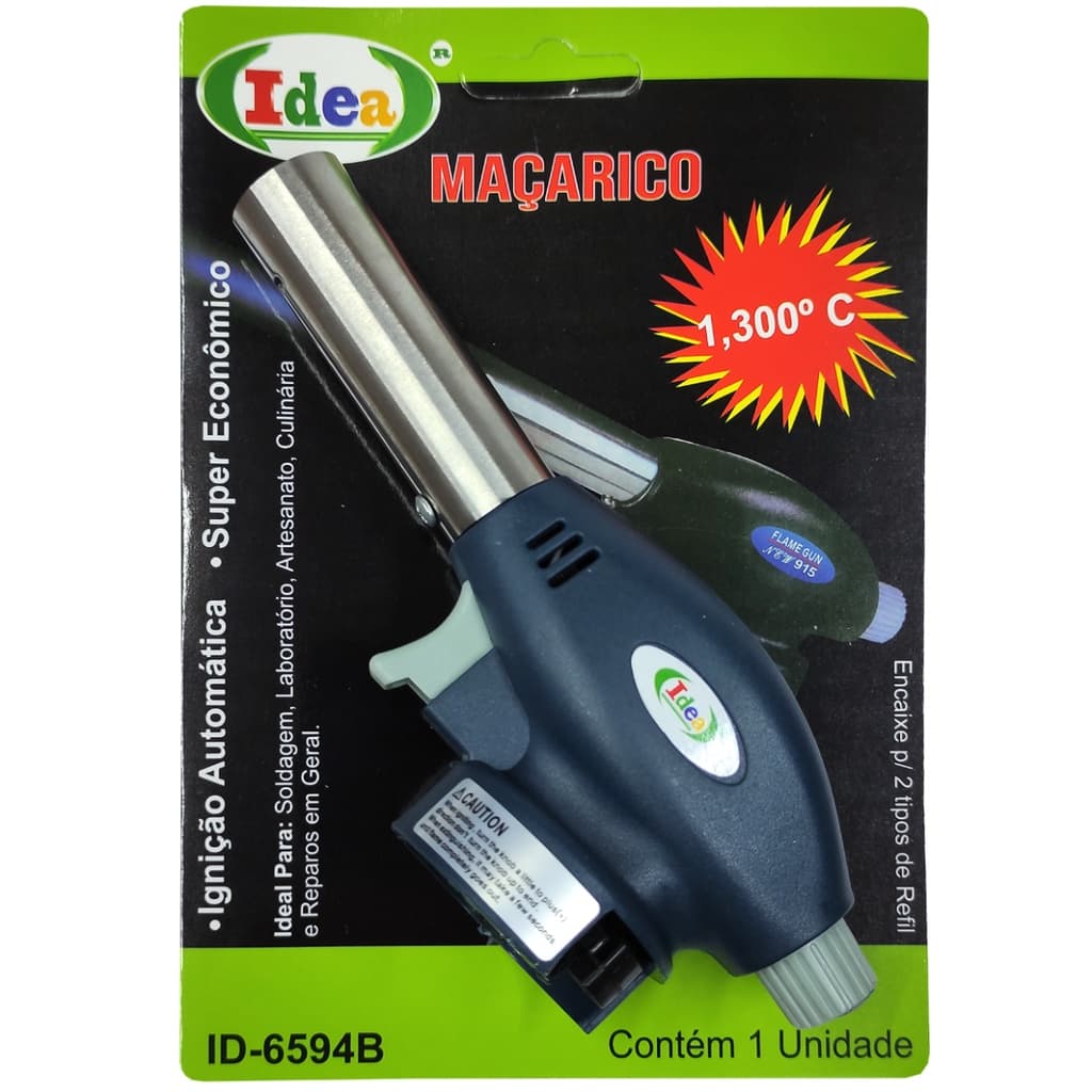 Maçarico Portátil Automático com Controle Manual da Chama