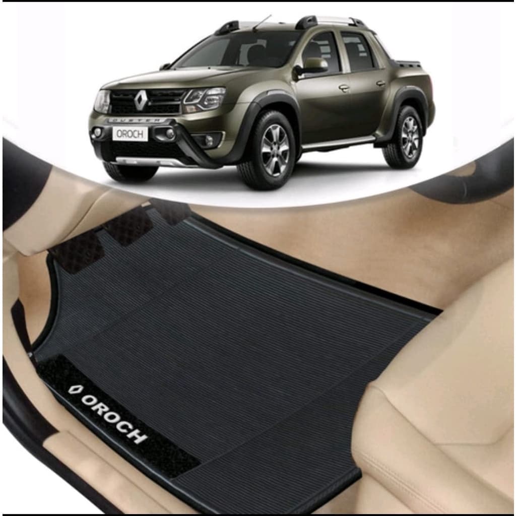 Oroch Renault  Kit 4 Tapete Para Assoalho De Carro Ano 2015 Ao 2024 Borracha Resistente