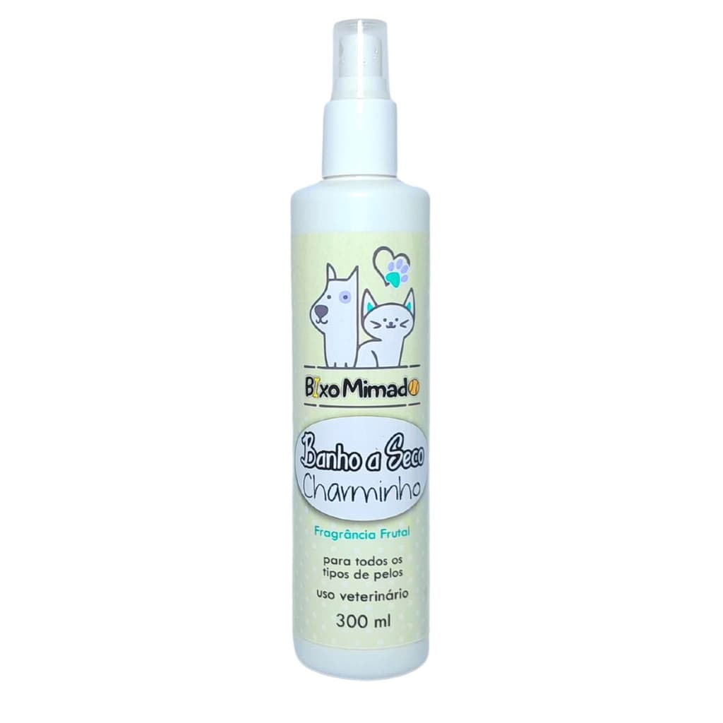 Banho a Seco Charminho Fragrância Frutal 300 Ml Bixo Mimado Banho e Tosa Pet Shop Cachorro Gato