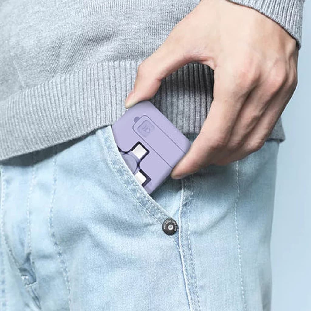 Carregador e Suporte de Celular iPhone Android Xiaomi Compacto Retrátil Lançamento