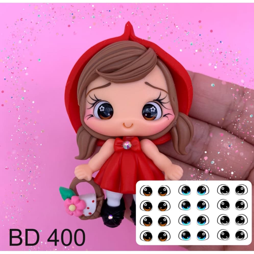 BD400 - ADESIVOS DE OLHOS RESINADOS - OLHO BISCUIT