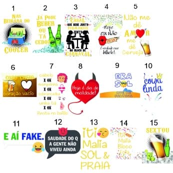 15 Estampas Impressas Pronta Para Camisetas De Carnaval.