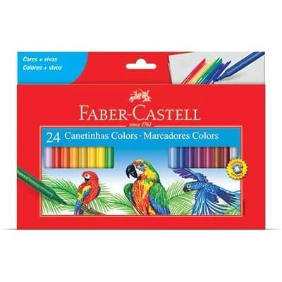 Canetinha Hidrográfica 24 Cores Faber Castell