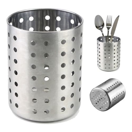 Porta Talher Escorredor Vazado Cozinha Porta Objetos De Inox