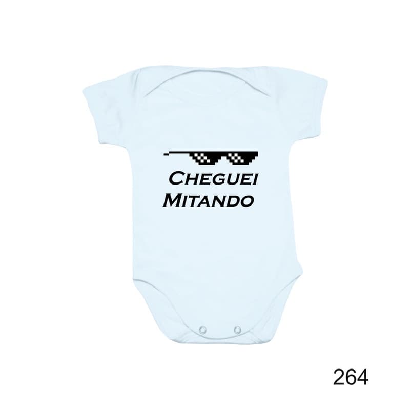 Body de Bebê Personalizado Cheguei Mitando