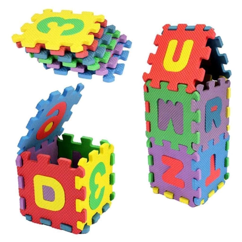 Tatame EVA Educativo Infantil Letras e Números 36 Pecas