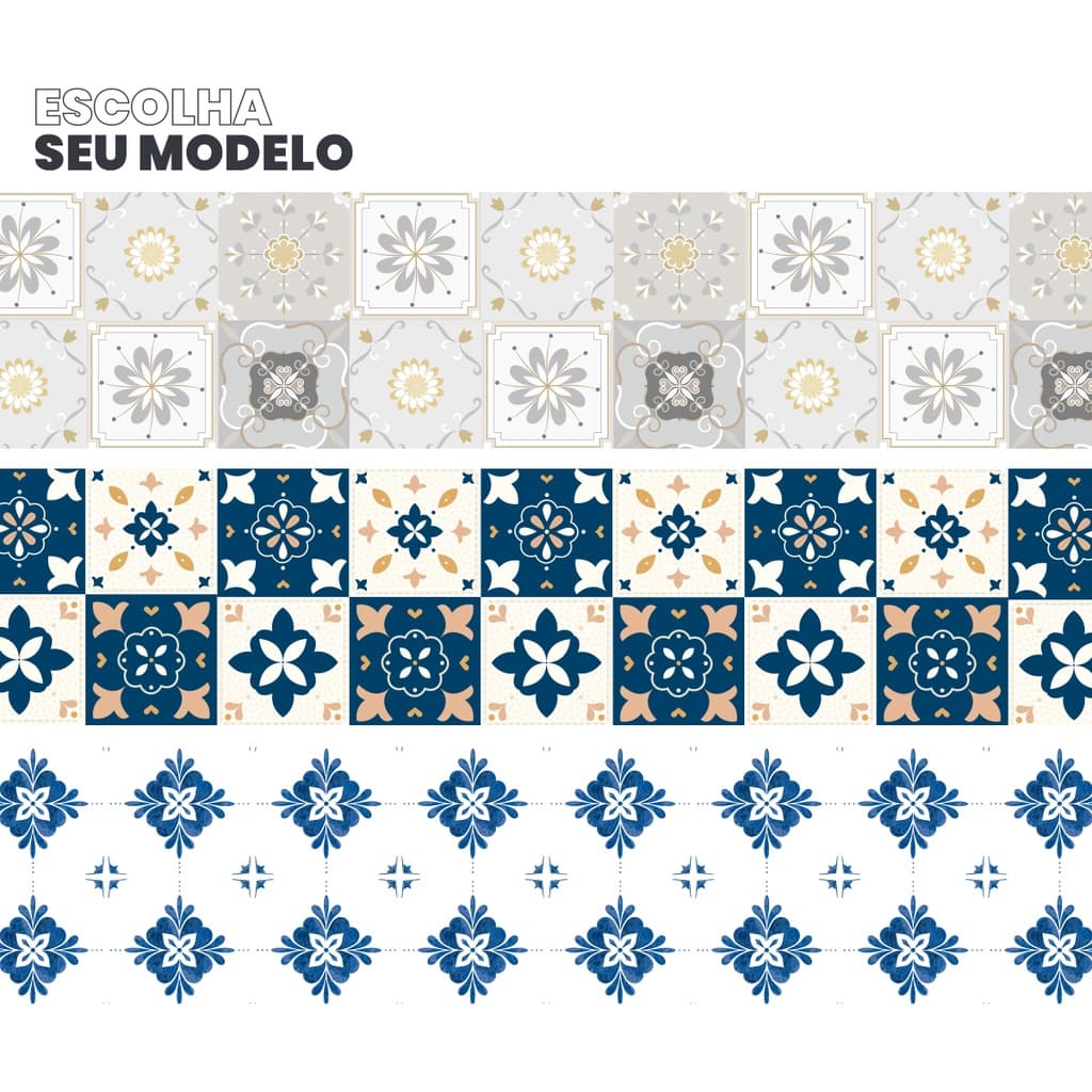 Faixa Decorativa Azulejo Português Retrô Pia Cozinha