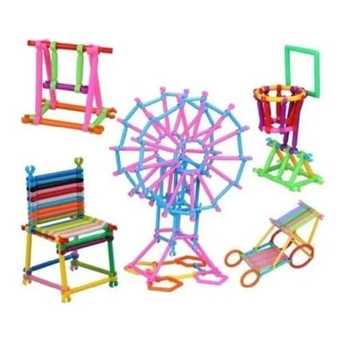 Brinquedo De Montar 98 Peças Creative Peças Coloridas