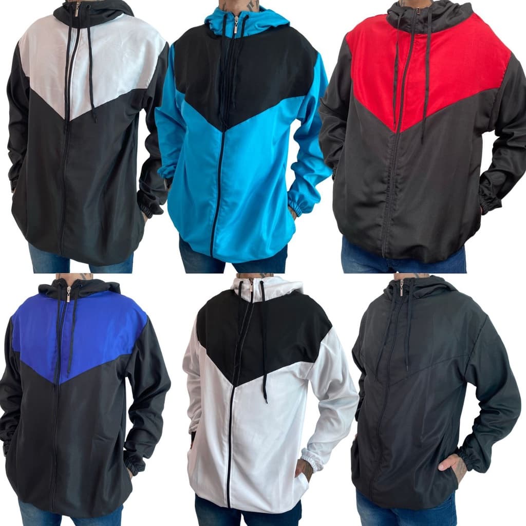 Corta-Vento Masculina Lisa |  Casual, Academia e Esportes
