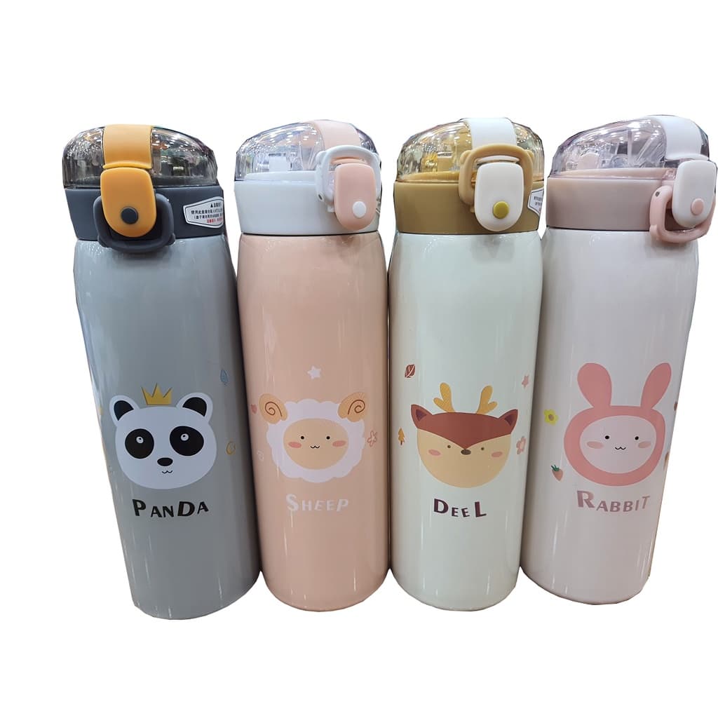 Garrafa Térmica Aço Inox Agua Café 500ml Quente ou Frio Vácuo Estampa Animais