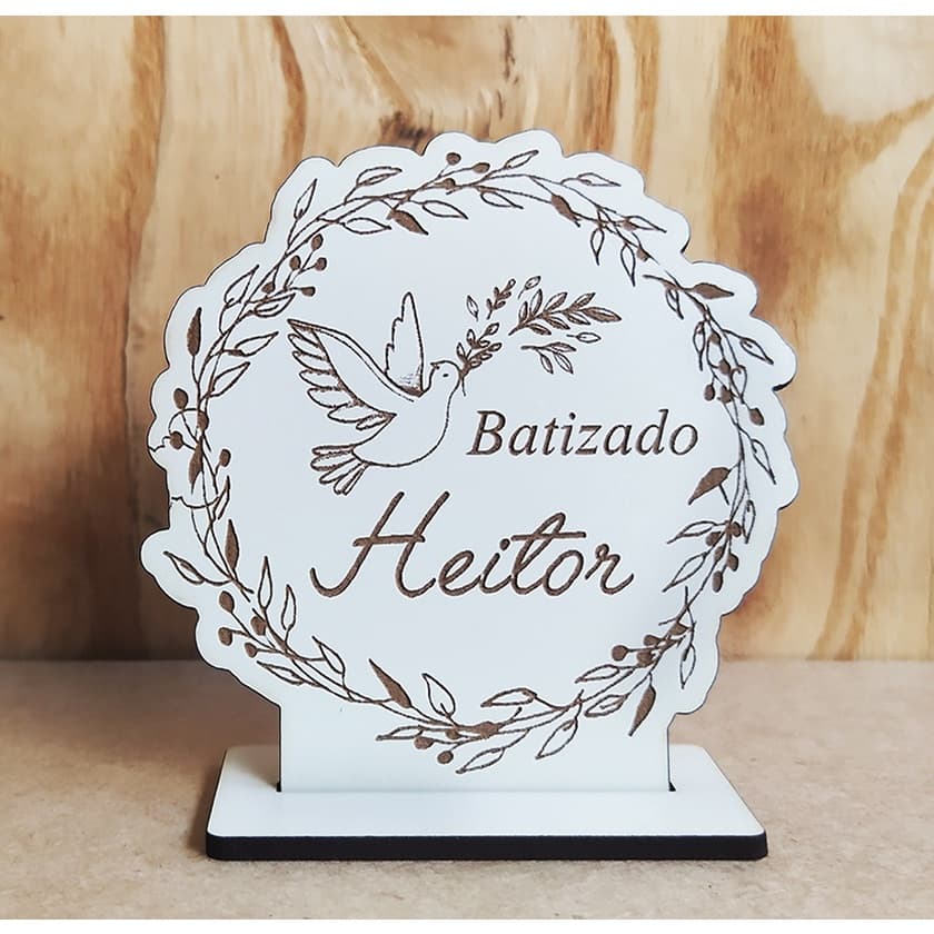 20 Lembrancinhas de Batizado Personalizadas em MDF - Vários Modelos