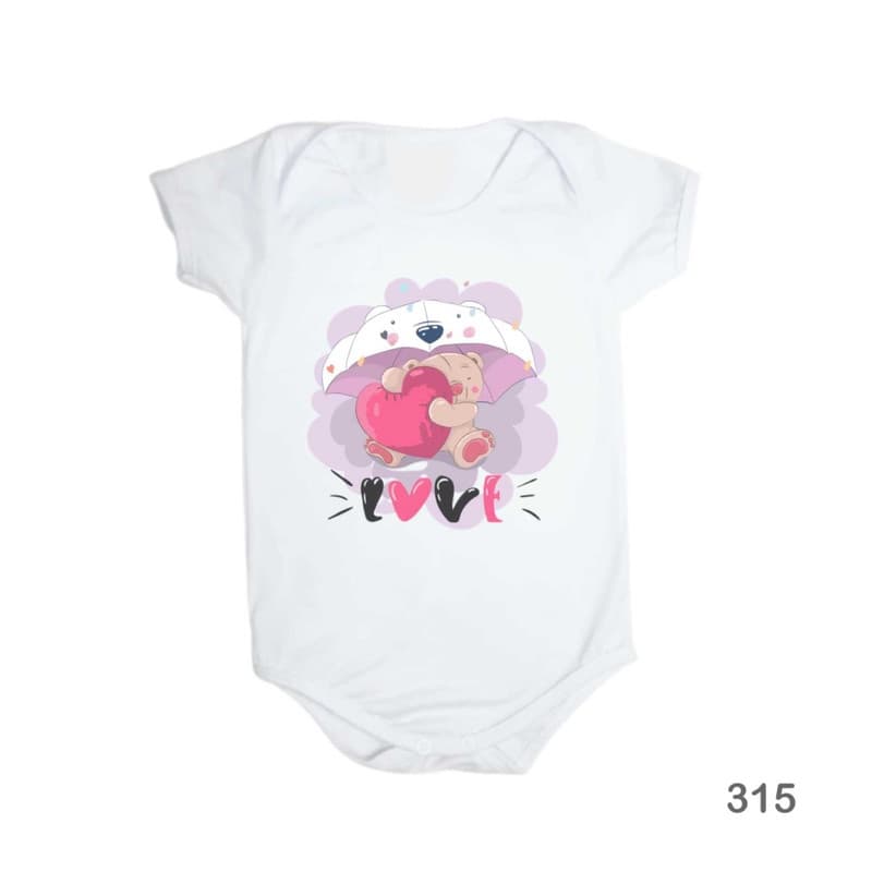 Body de Bebê Personalizado Love Ursinho