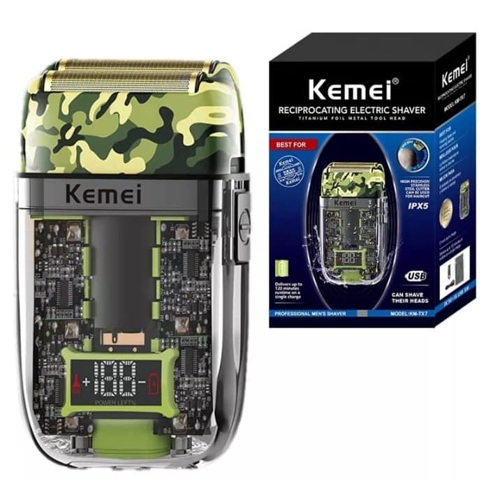 Maquina Shaver Profissional Kemei KM TX7 Lancamento