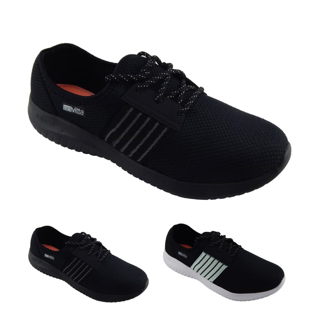 Tênis Actvitta Esportivo Feminino 417 Duradouro Caminhada Corrida  Leve Confortável Original Preto