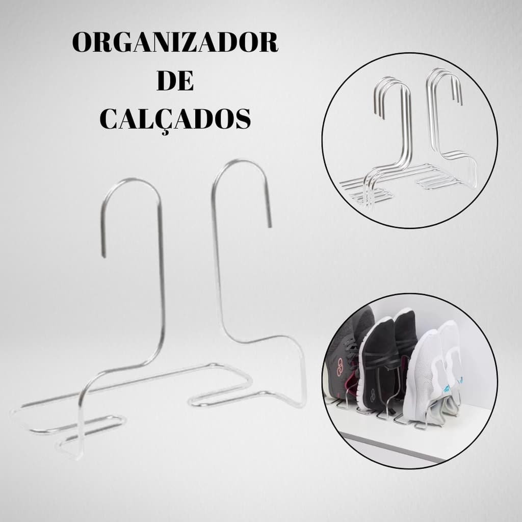 Kit com 3 peças Organizador de Armário para Calçados Tenis Sapato Passerini 1 unidade REF:7995